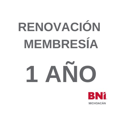 [RM1A] Renovación de Membresía Capítulo BNI (1 año)